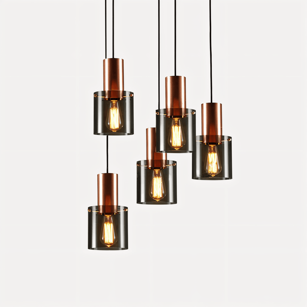 BottleLite Hängande Lampa -Modern Cylindrisk LED-Pendellampa Tillverkad av Robust Glas