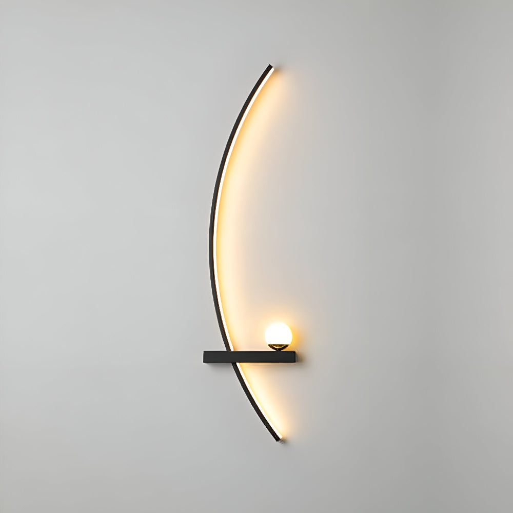 BrightArc Vägglampa - Böjd Vägglampa LED - Arc Line Nattduksbord Vägglampa