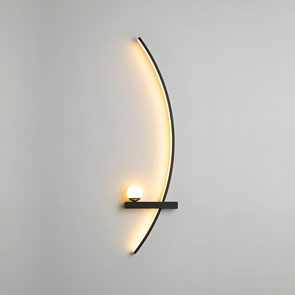 BrightArc Vägglampa - Böjd Vägglampa LED - Arc Line Nattduksbord Vägglampa