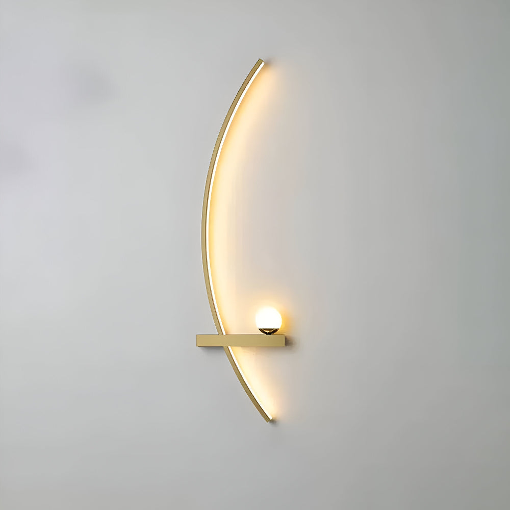 BrightArc Vägglampa - Böjd Vägglampa LED - Arc Line Nattduksbord Vägglampa
