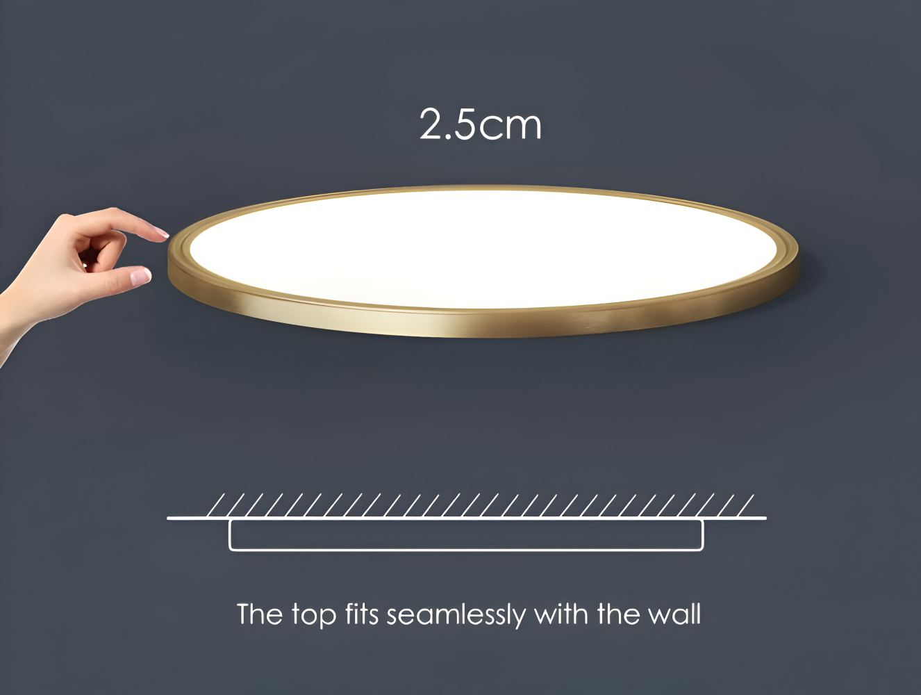 BronzeHalo Taklampa - Ultradun Minimalistisk Rund LED Taklampa
