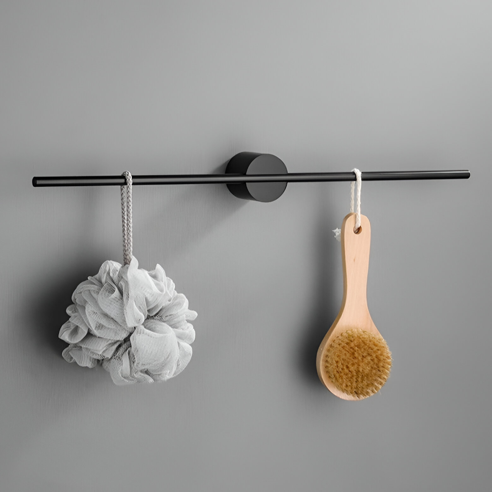 Handdukshållare i Borstad Aluminium – Rostfri Handdukstång (40cm / 50cm) - Stilren Väggmontering