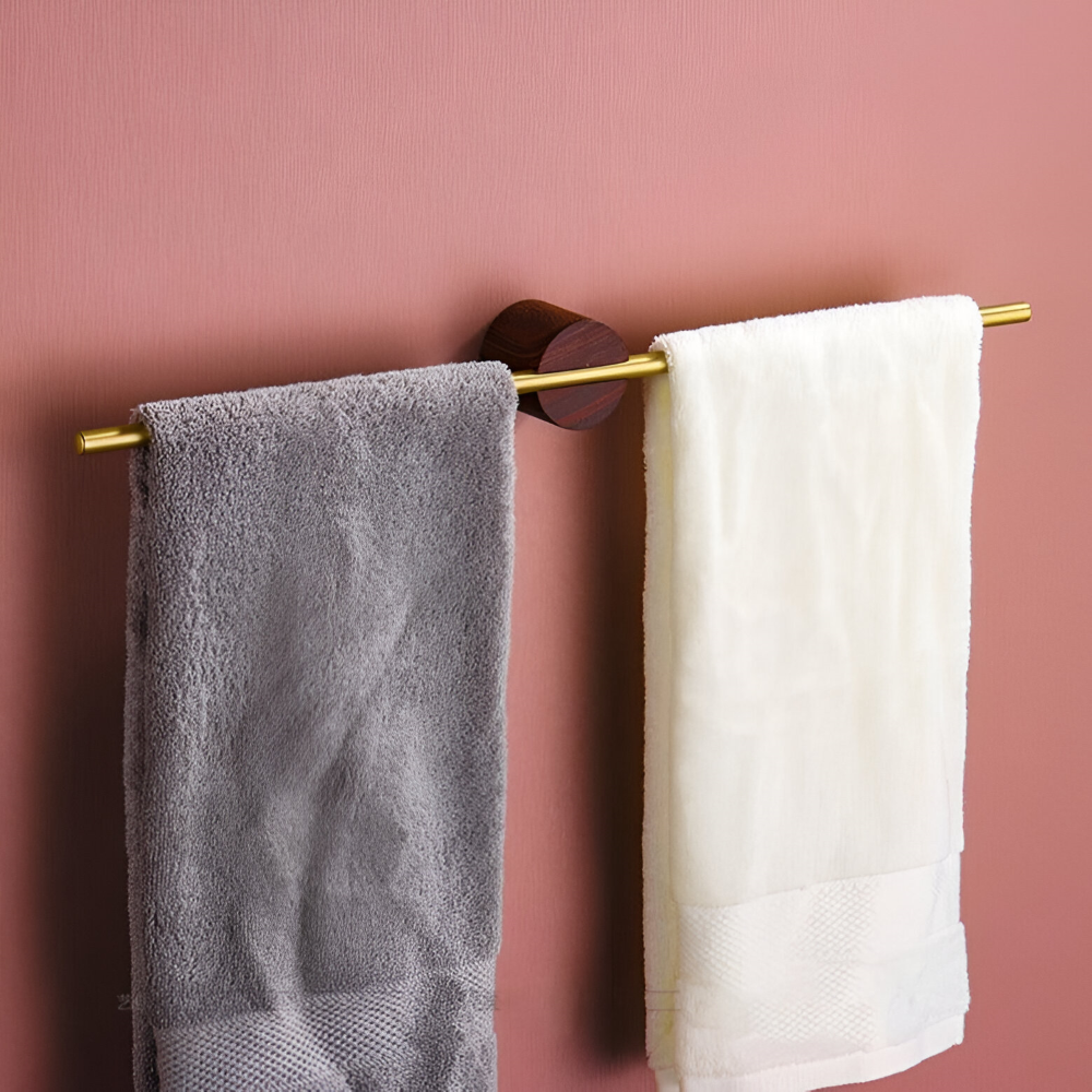 Handdukshållare i Borstad Aluminium – Rostfri Handdukstång (40cm / 50cm) - Stilren Väggmontering