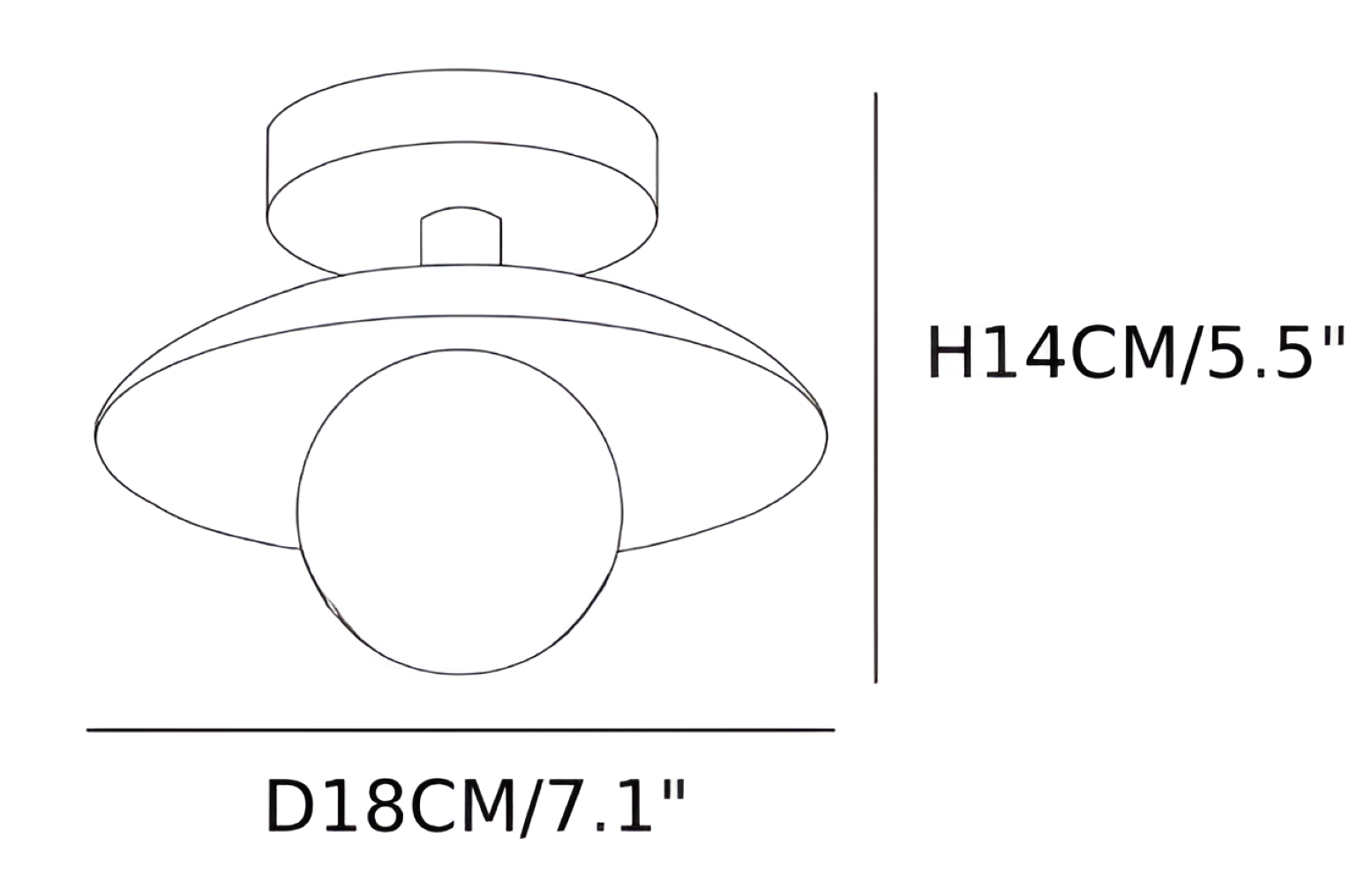 CentraOrb Trä Taklampa - Halvinfälld Lampa med Inbyggd LED Belysning