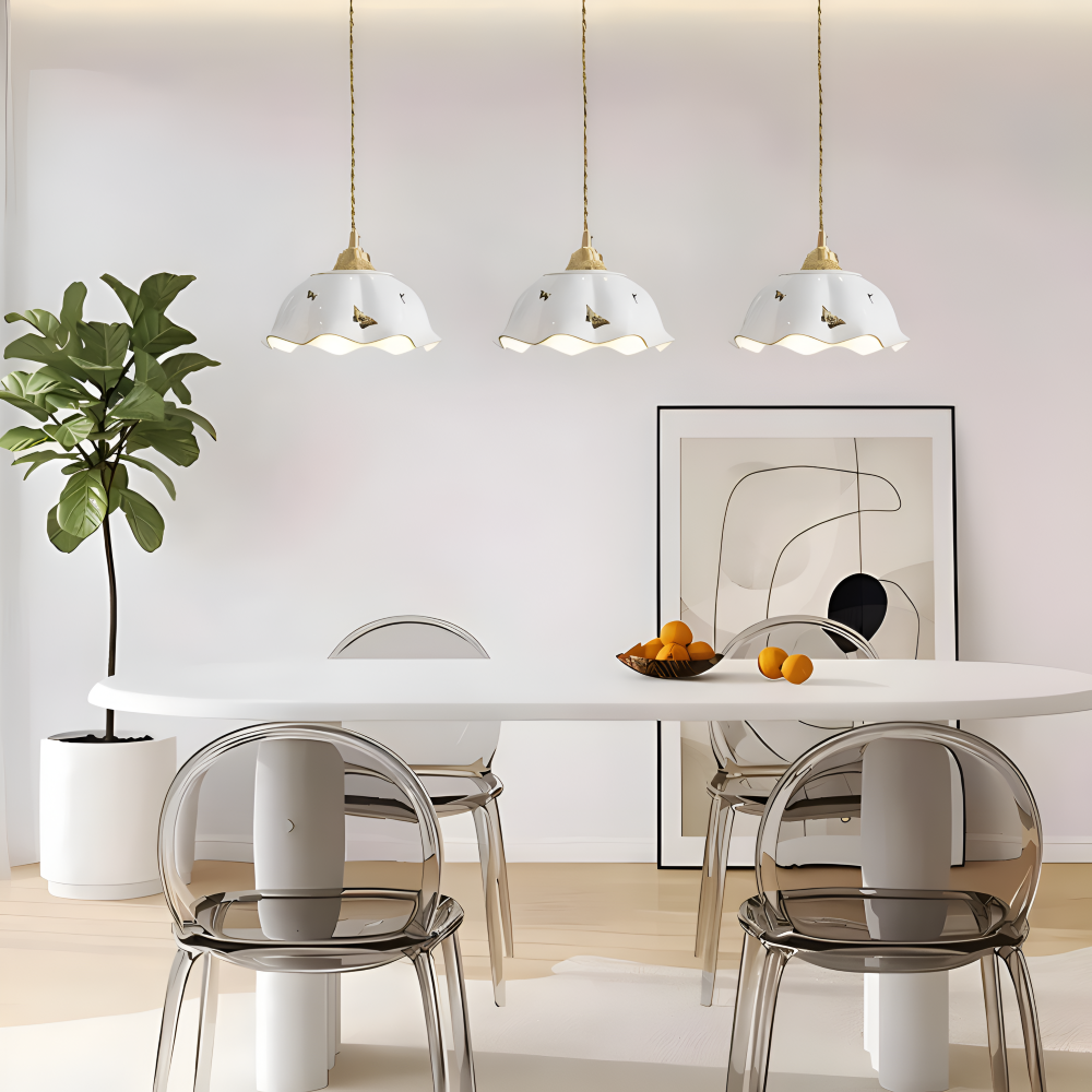 ChicBliss Taklampa - Charmig Fjäril Keramik LED Hänglampa