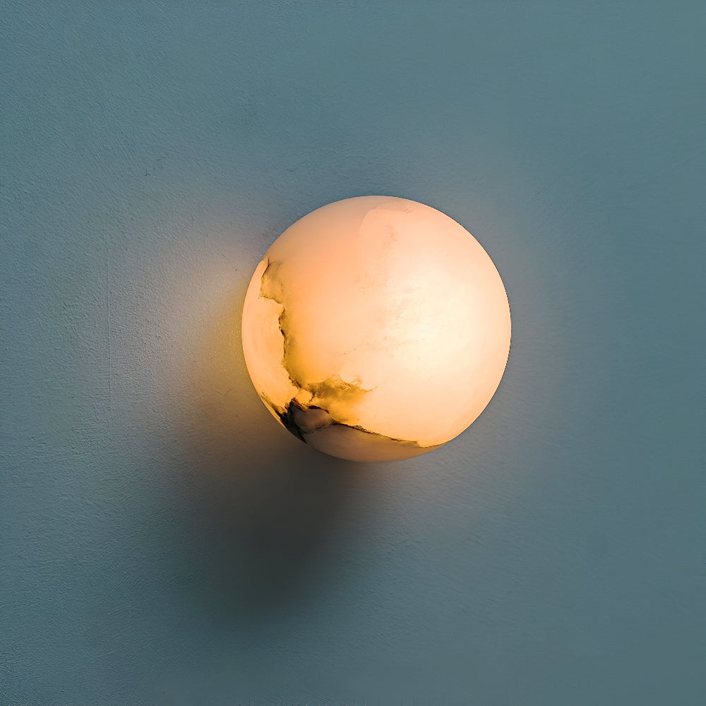 Elegant marmorvägglampa för mjuk belysning - Tidlös inredningsaccessoar