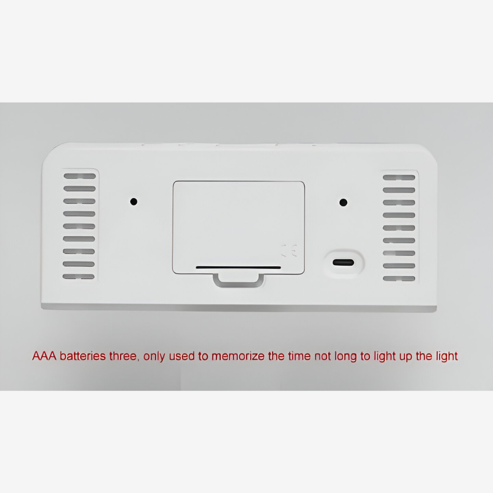Schicker Silent LED Väckarklocka med Ljus - Minimalistisk Digital Väckarklocka för Hemmet, Kontoret, Sovrummet