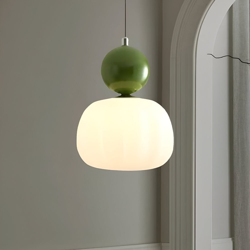 Klassisk Art Deco Pendellampa - Stilfull Crèmefärgad Hänglampa