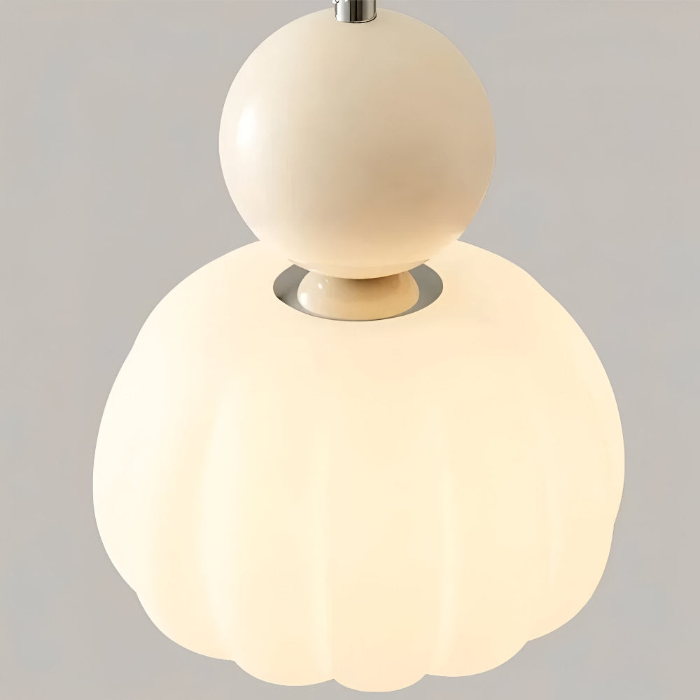 Klassisk Art Deco Pendellampa - Stilfull Crèmefärgad Hänglampa
