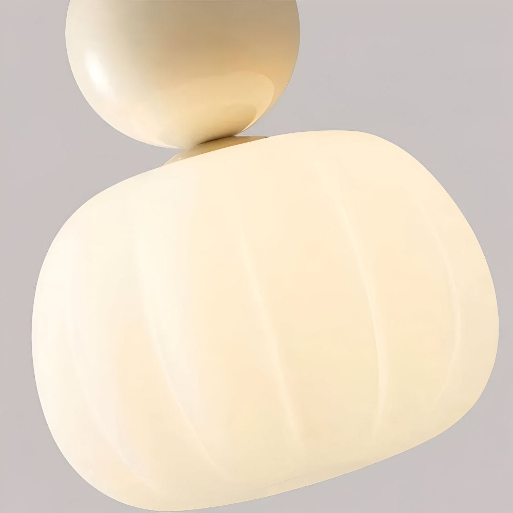Klassisk Art Deco Pendellampa - Stilfull Crèmefärgad Hänglampa
