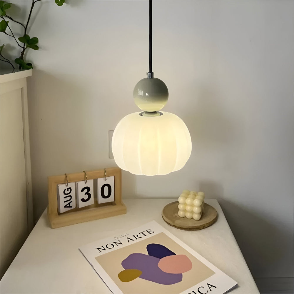 Klassisk Art Deco Pendellampa - Stilfull Crèmefärgad Hänglampa