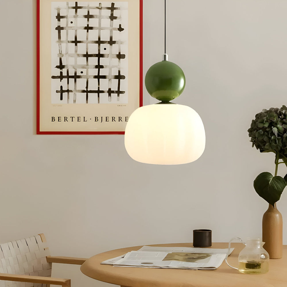 Klassisk Art Deco Pendellampa - Stilfull Crèmefärgad Hänglampa