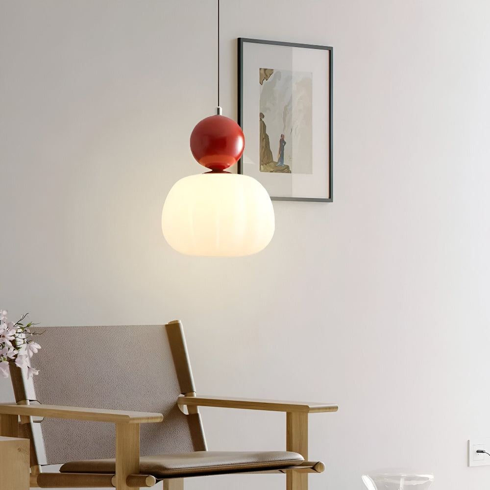 Klassisk Art Deco Pendellampa - Stilfull Crèmefärgad Hänglampa