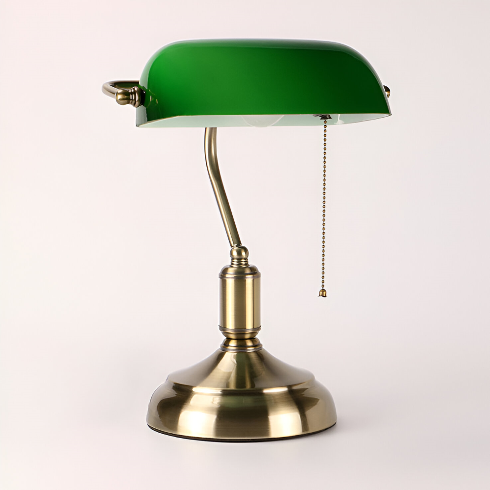 Klassisk Grön Skrivbordslampa - Tidlös Vintage-Stil Belysning