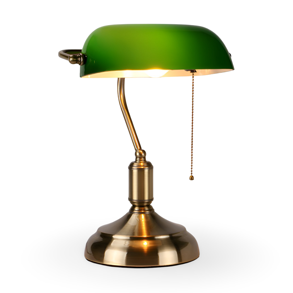 Klassisk Grön Skrivbordslampa - Tidlös Vintage-Stil Belysning