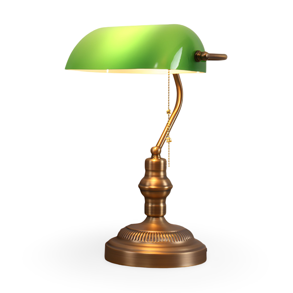 Klassisk Grön Skrivbordslampa - Tidlös Vintage-Stil Belysning