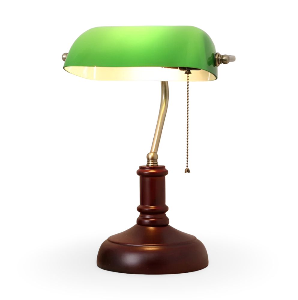 Klassisk Grön Skrivbordslampa - Tidlös Vintage-Stil Belysning