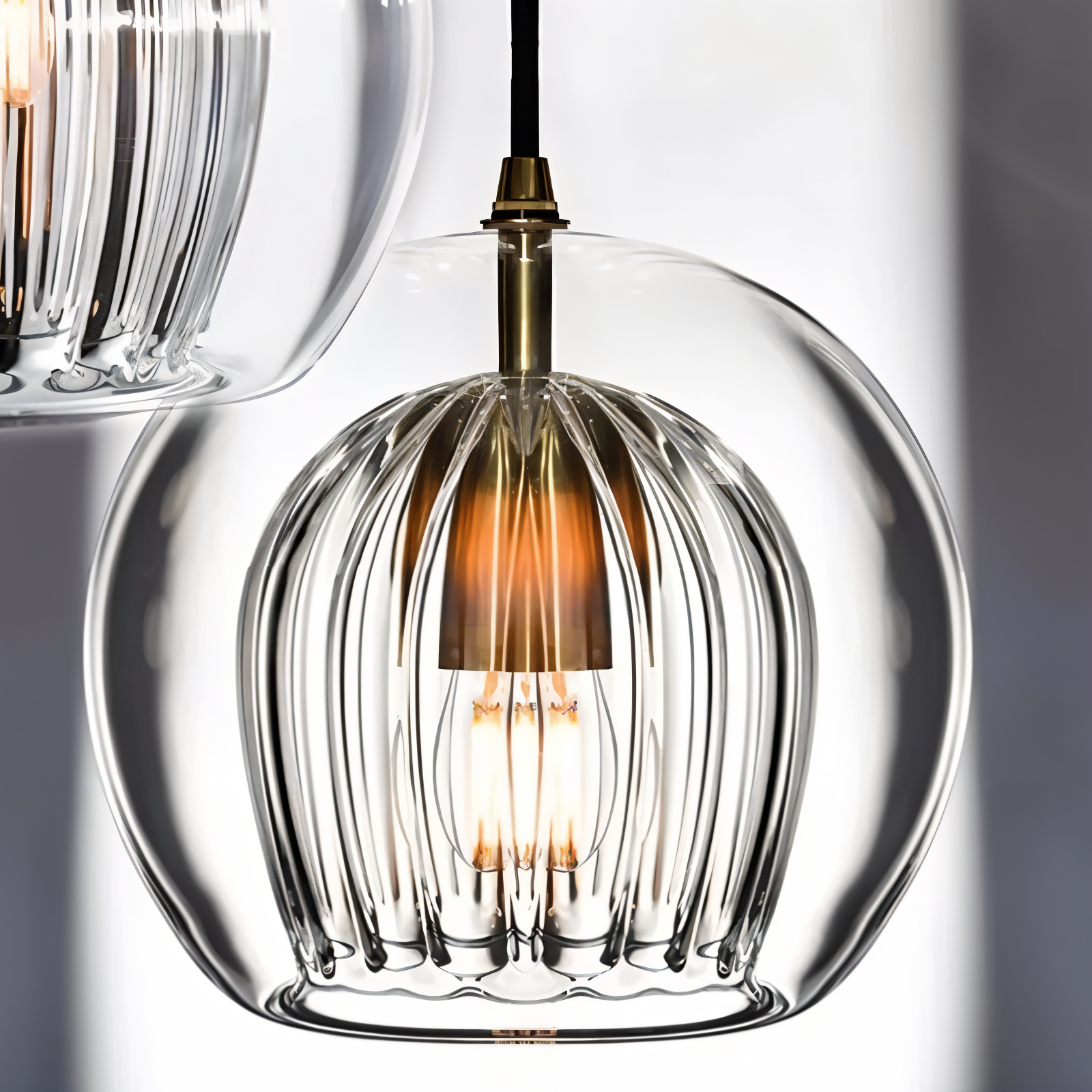 ClearLuxe Glas Pendellampa - Vintage Hänglampor Vardagsrum - Klotformad Lampa