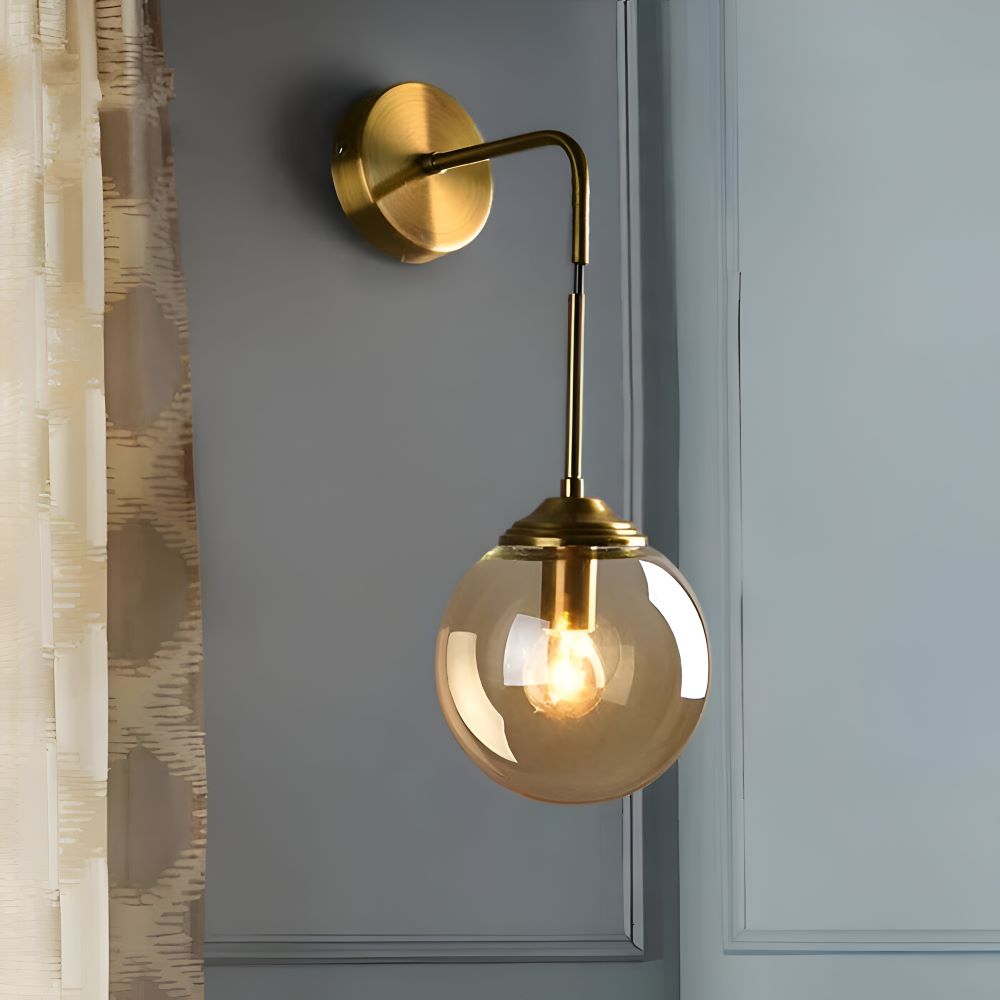 ClearOrb Vägglampa - Glas Vägglampa - Metall Vägglampa Design - Retro Industri Vägglampor LED