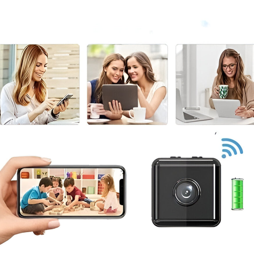 Kompakt Trådlös WiFi Övervakningskamera - Minikamera med Live-Överföring