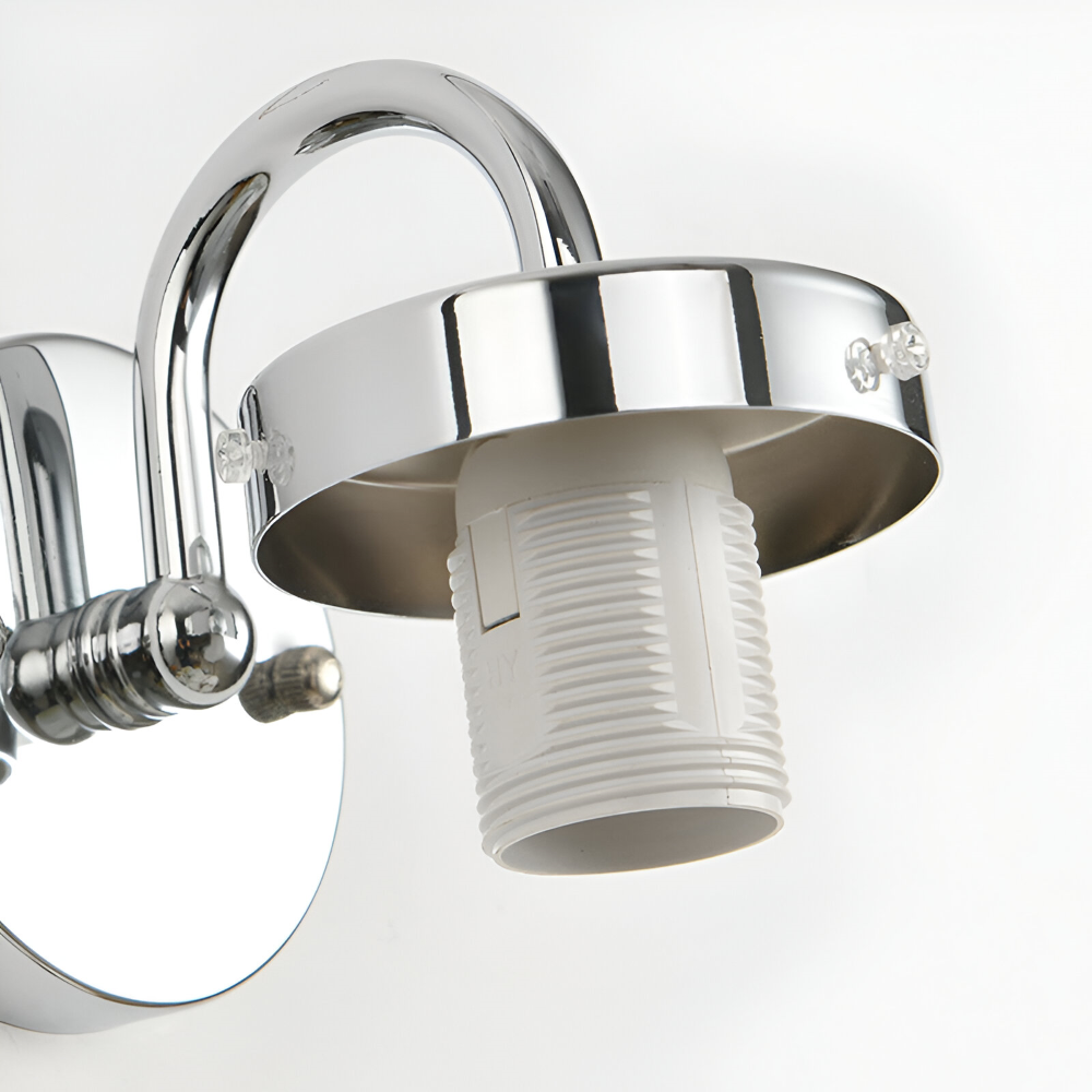 Samtida Klotformad Randig Glasvägglampa - LED Vägglampa med Järndetaljer för Vardagsrummet