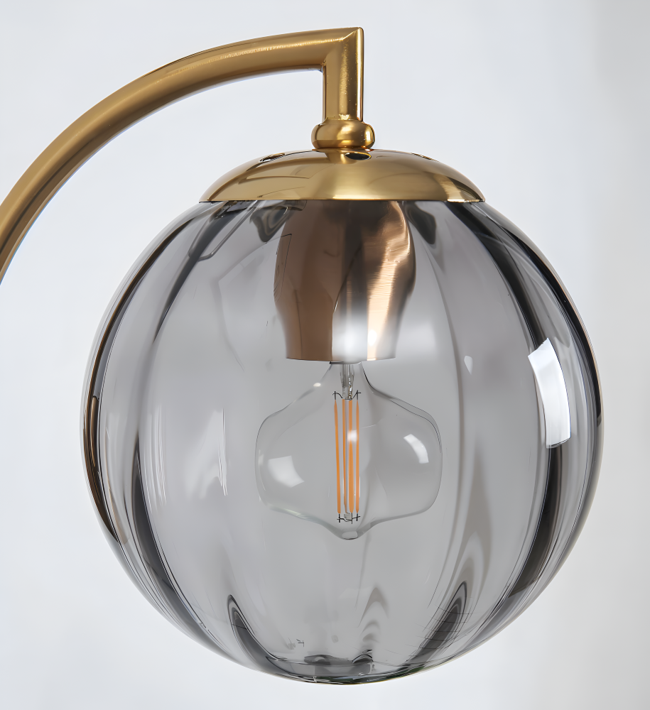 CrystalGlow Vägglampa - Globe Lampor Inomhus - Retro Glas LED Sovrum Vägglampa