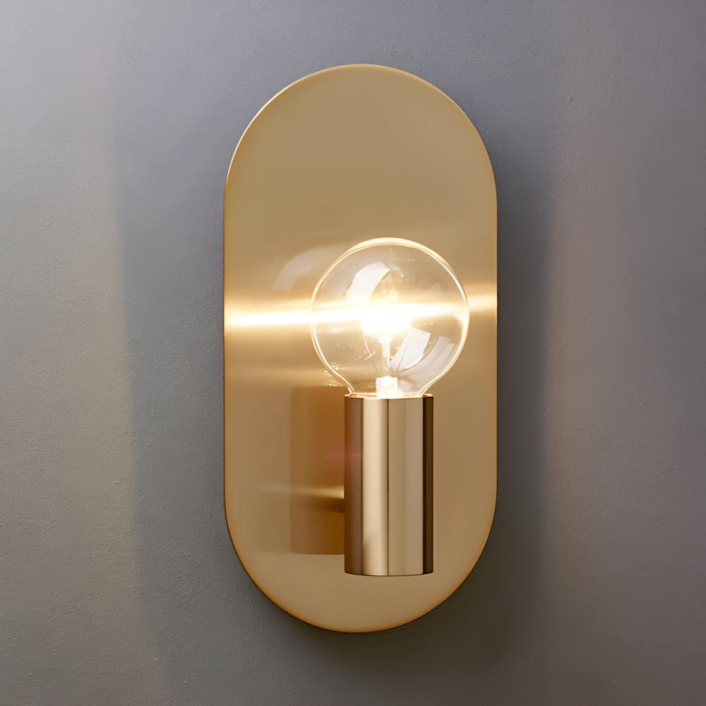 Cu Vägglampa - Polerad Guldplatta Vägglampa - Modern Vägglampa Design - Vägglampor LED Inomhus