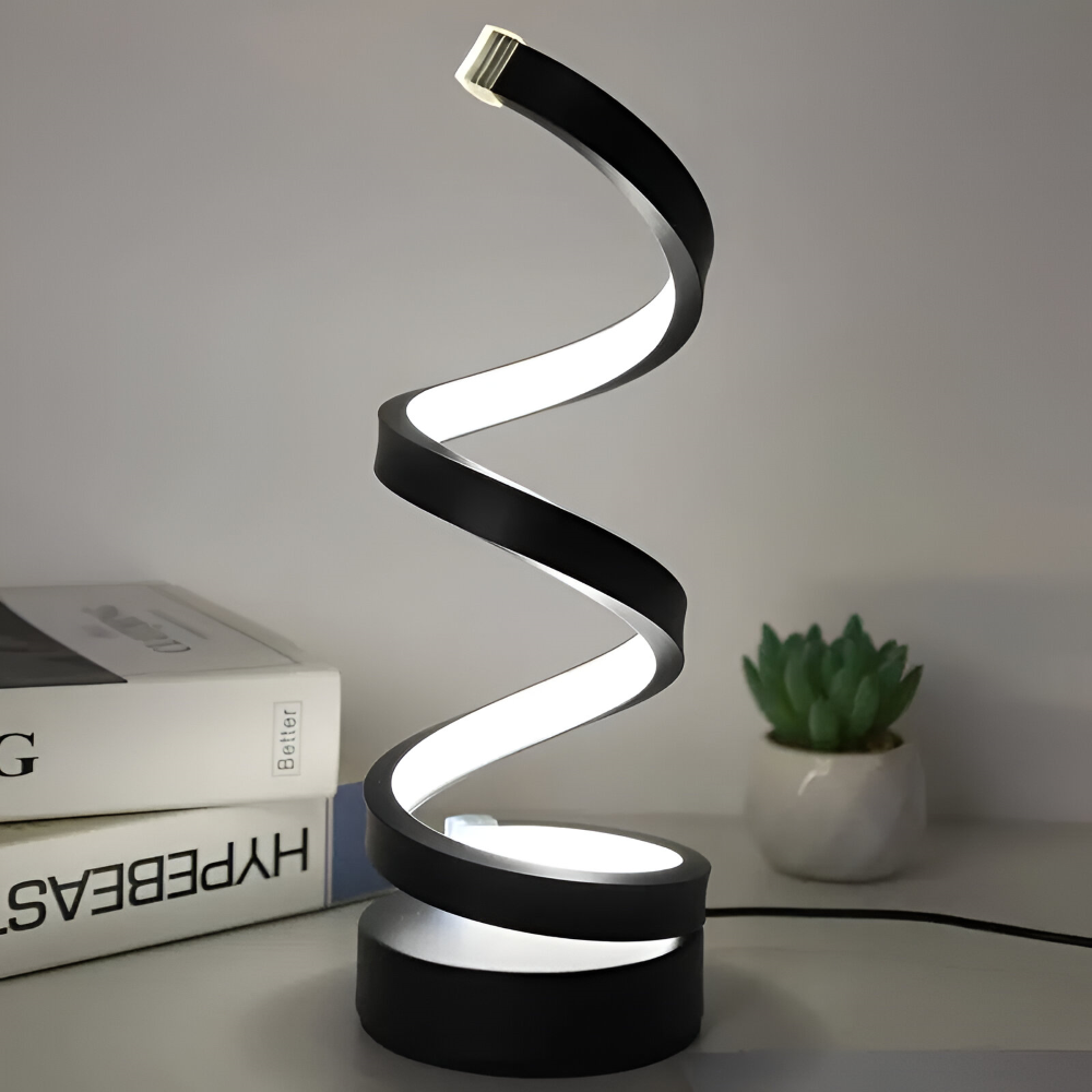 CurvaLume - Stilig Spiral Design Bordslampa - 3 Färger Justerbar Skrivbordslampa
