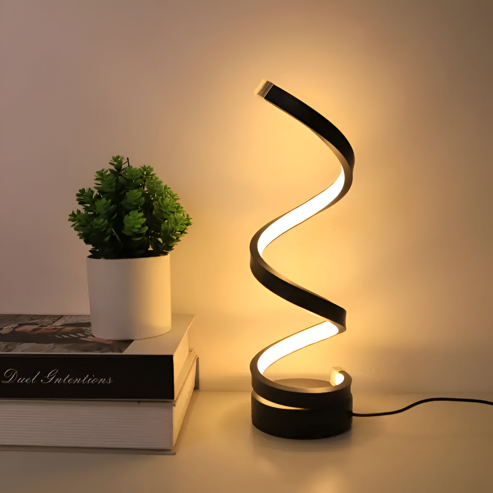 CurvaLume - Stilig Spiral Design Bordslampa - 3 Färger Justerbar Skrivbordslampa