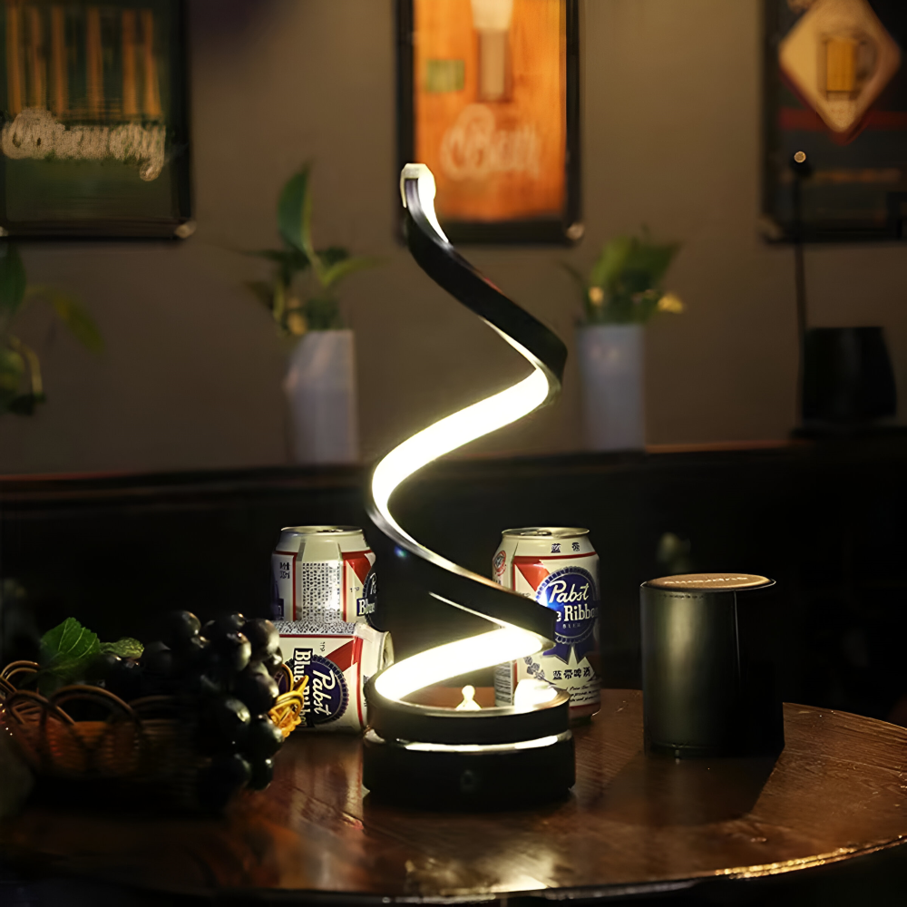 CurvaLume - Stilig Spiral Design Bordslampa - 3 Färger Justerbar Skrivbordslampa