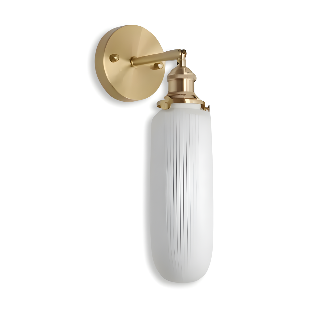 CyRibbed Vägglampa - Keramisk Vägglampa - Ribbade Vita Vägglampa Design - Vägglampor LED
