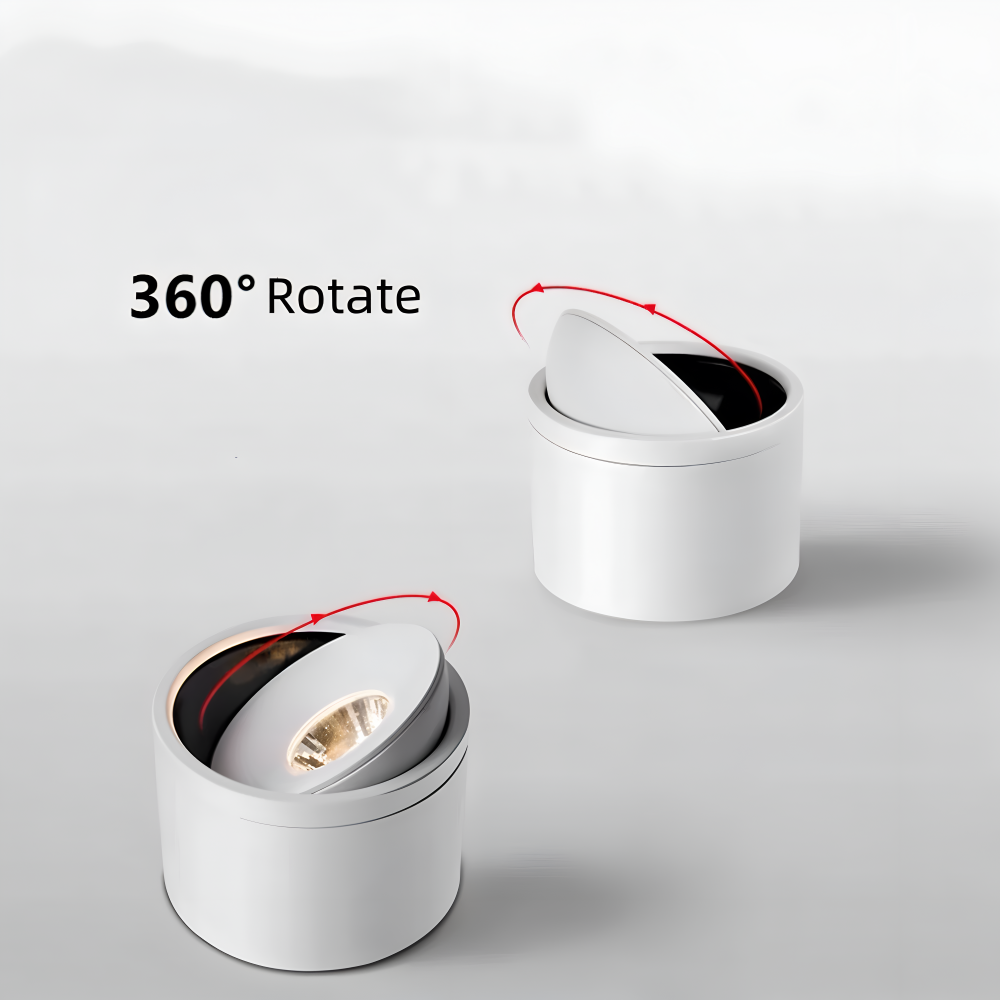 CylinFlex Spotlights - Minimalistiska 360° Rotera LED Downlights