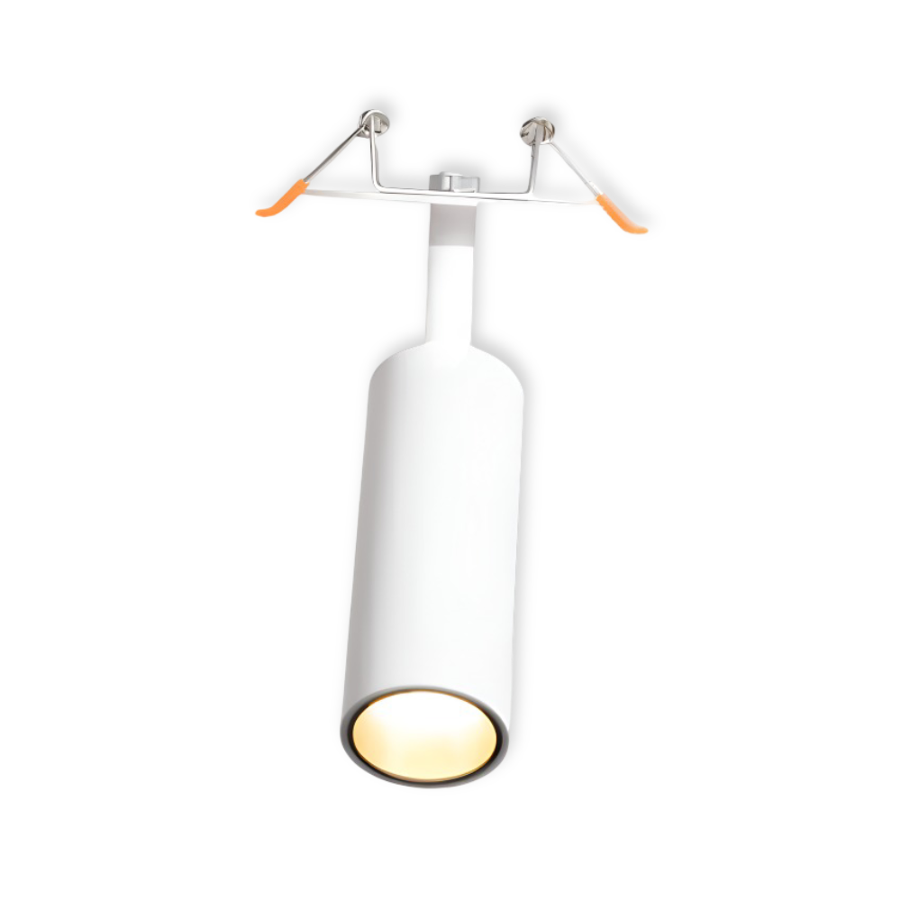 CylindraBright Spotlights - Svarta och Vita LED-inbyggda taklampor