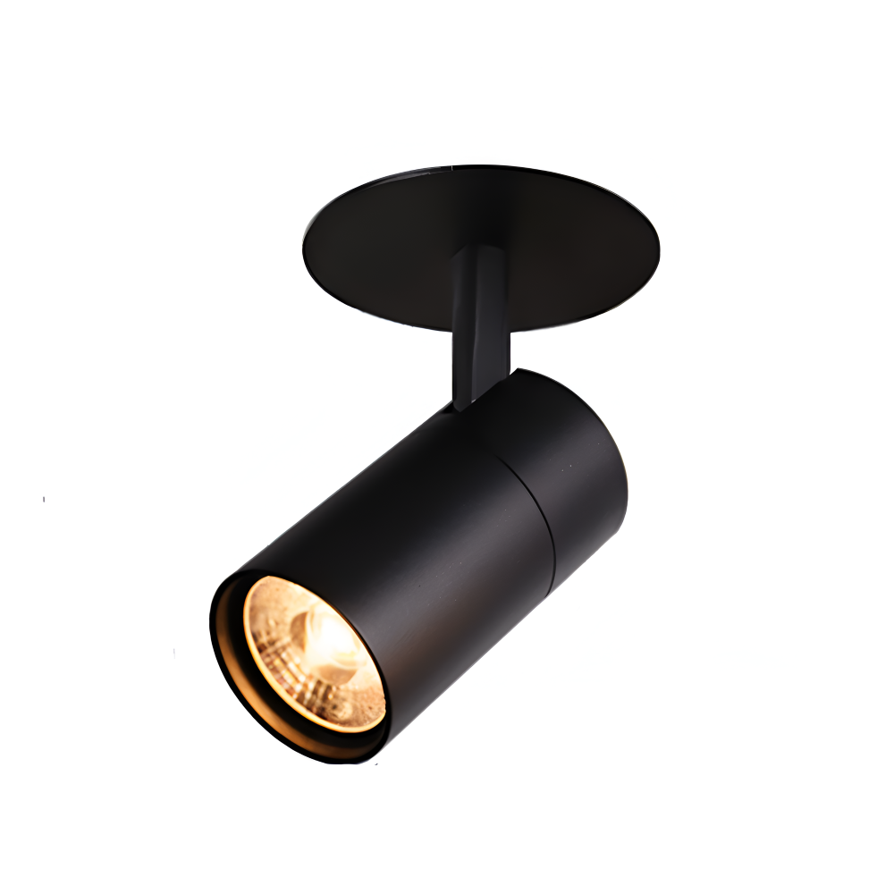 CylindraBright Spotlights - Svarta och Vita LED-inbyggda taklampor