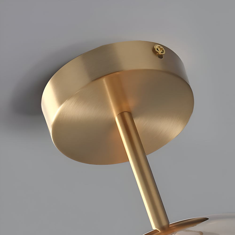 DecoRound LED-taklampa av glas – svart och guld – i 3 utföranden