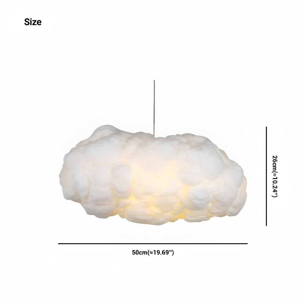 Drömlik Cloud Pendellampa - Skurrig Svävande Vit Moln Hänglampa