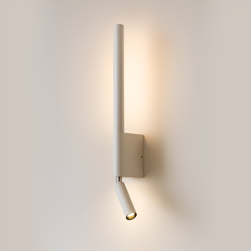 DuaBeam - Aluminium Vägglampa - Minimalistisk 330° Svängbar Vägglampa för Sovrum