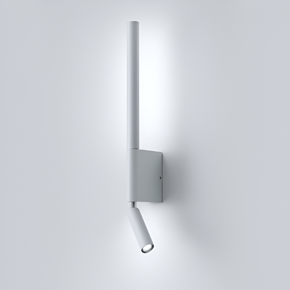 DuaBeam - Aluminium Vägglampa - Minimalistisk 330° Svängbar Vägglampa för Sovrum