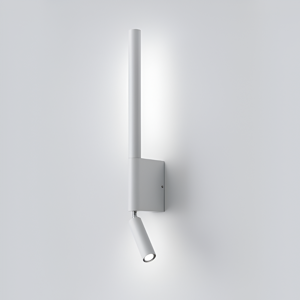 DuaBeam - Aluminium Vägglampa - Minimalistisk 330° Svängbar Vägglampa för Sovrum