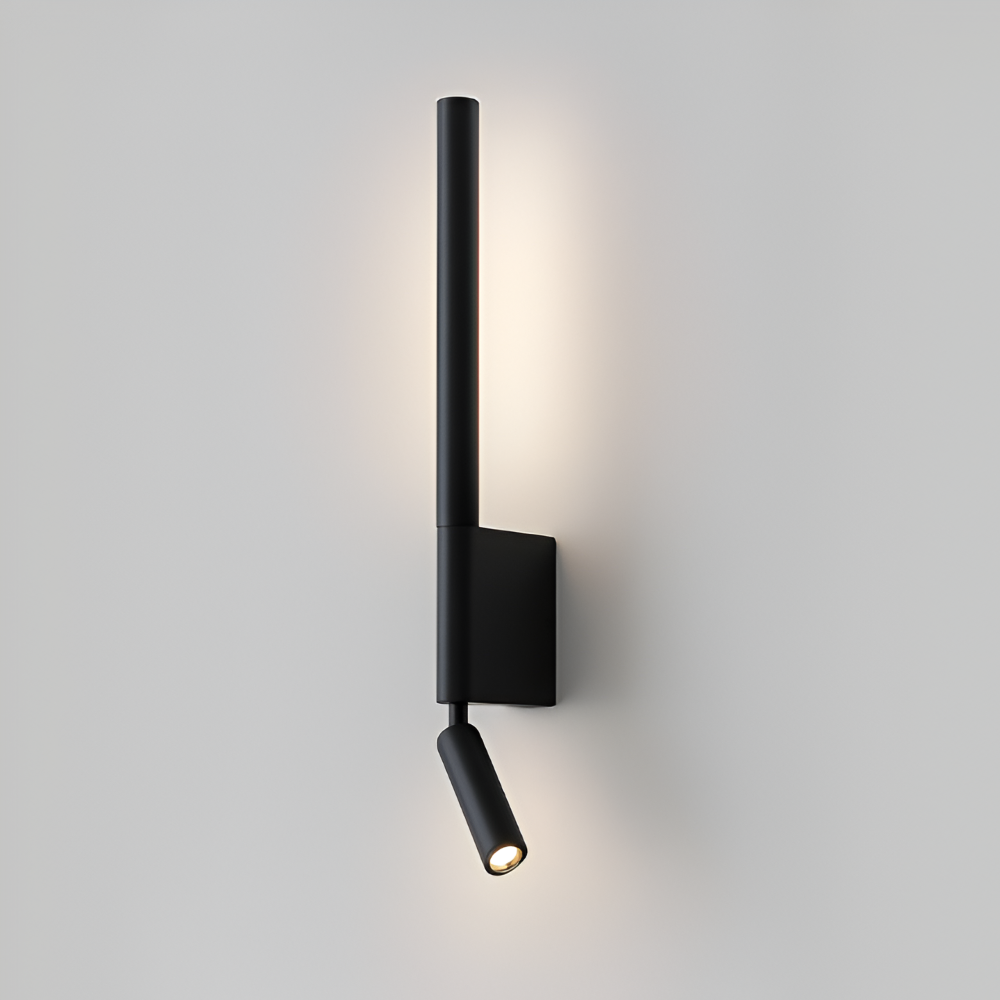 DuaBeam - Aluminium Vägglampa - Minimalistisk 330° Svängbar Vägglampa för Sovrum