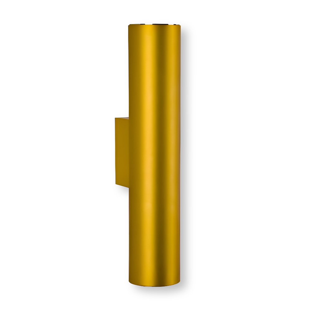 Dubbelt Huvud Vägglampa - Gold Sconce - Cylinder Vägglampa