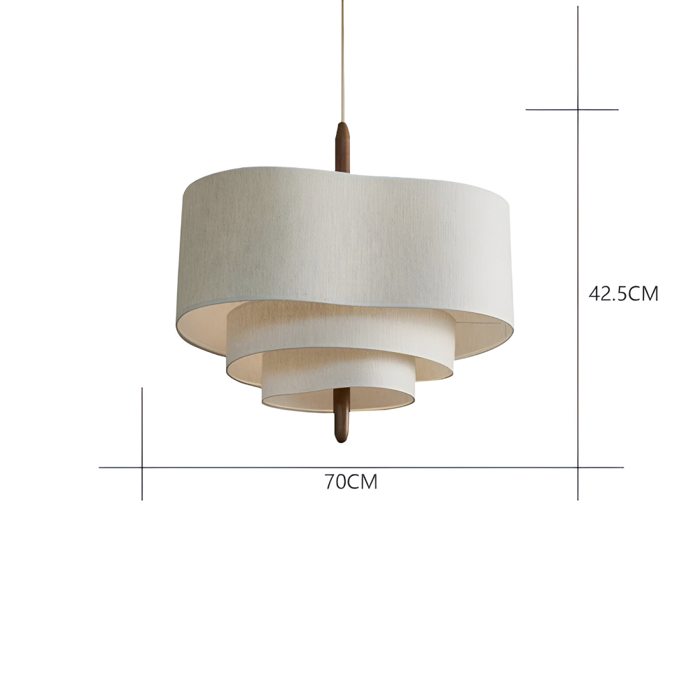 Pendellampa med Tygskärm – Modern Taklampa i Beige