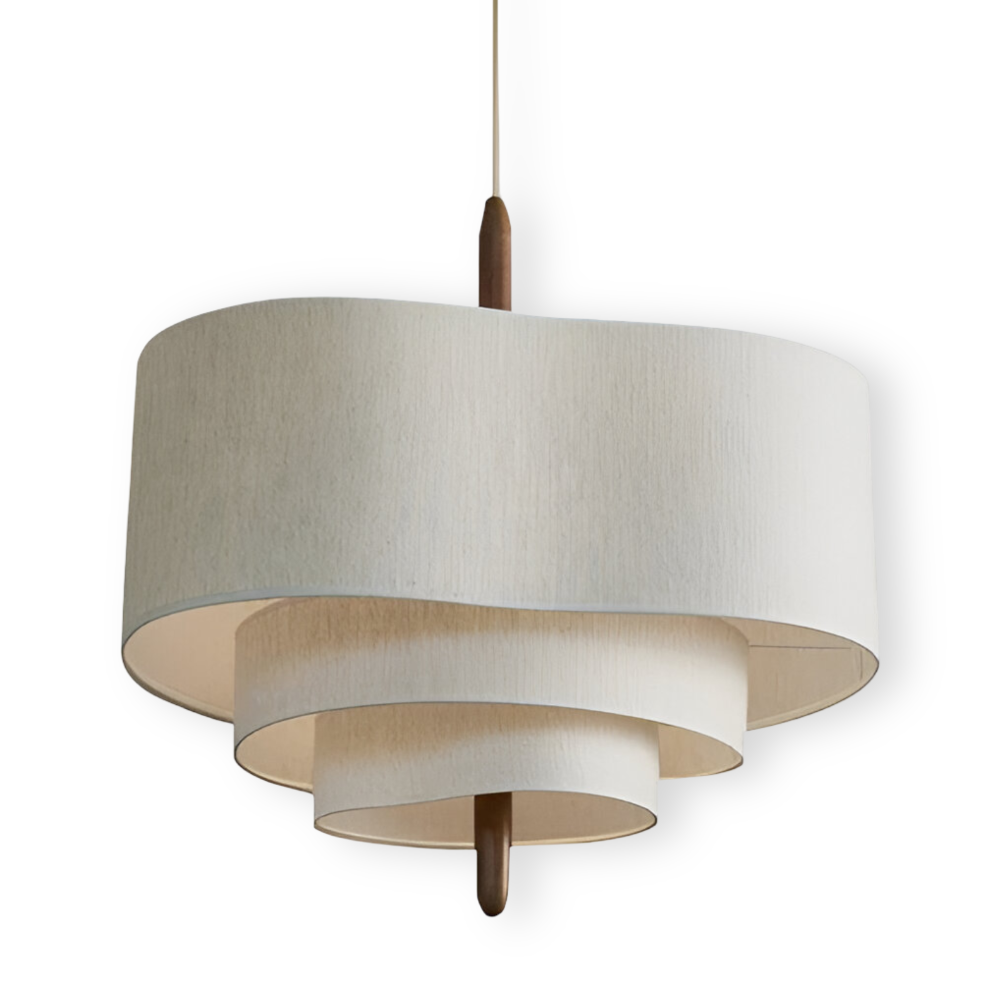 Pendellampa med Tygskärm – Modern Taklampa i Beige