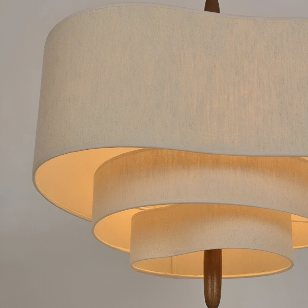 Pendellampa med Tygskärm – Modern Taklampa i Beige