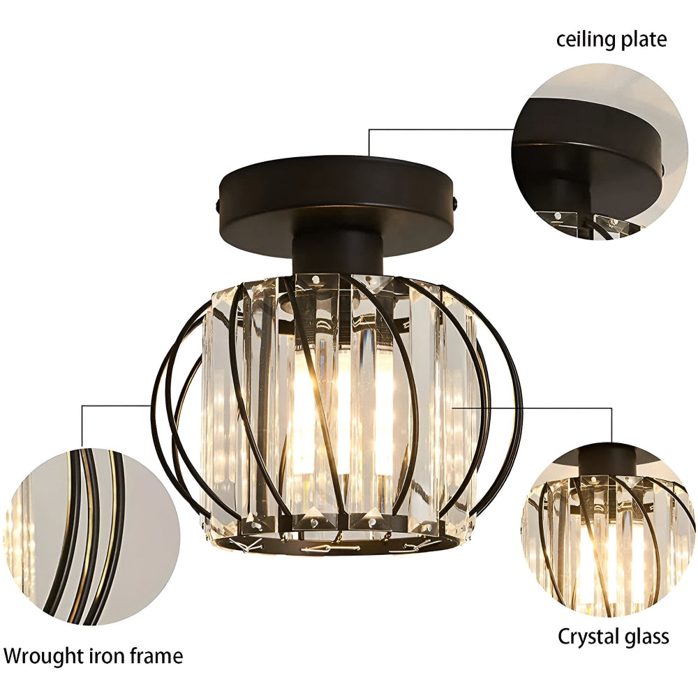 Elegant Skandinavisk Stil Glas Taklampa för Korridorer
