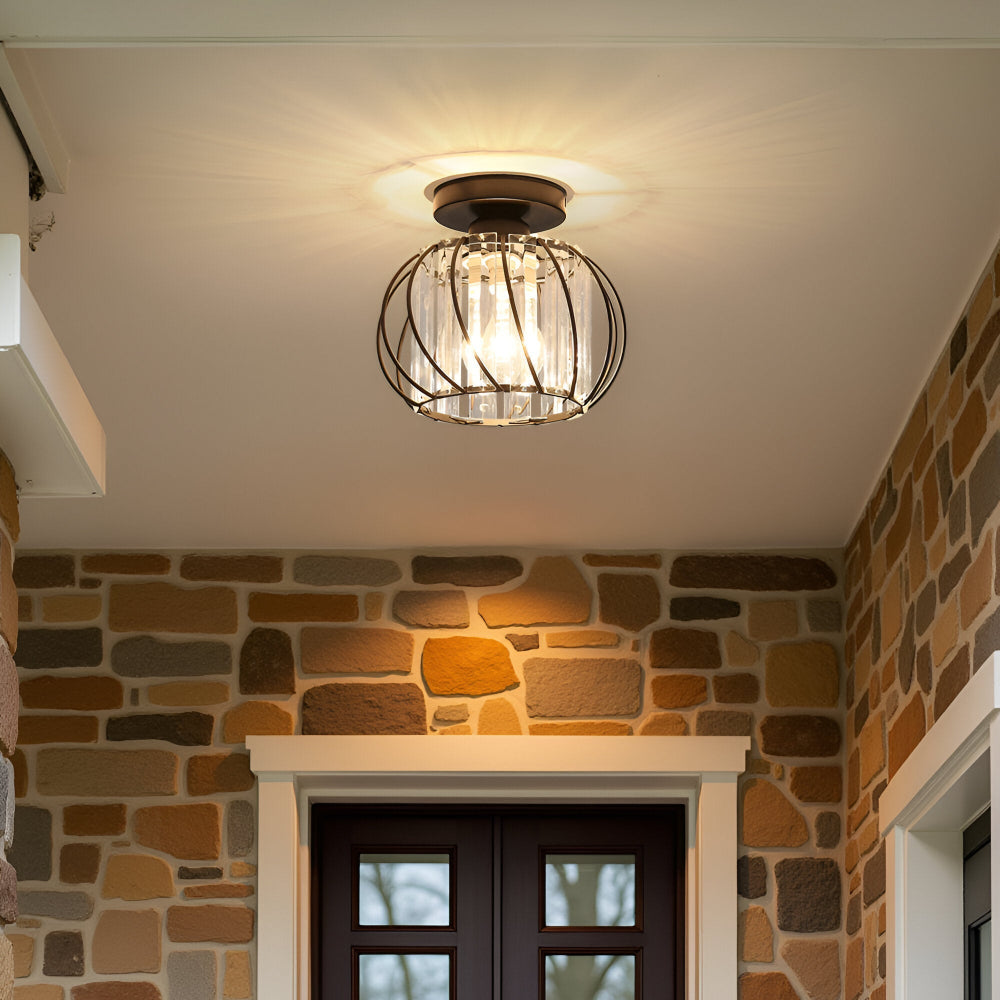Elegant Skandinavisk Stil Glas Taklampa för Korridorer