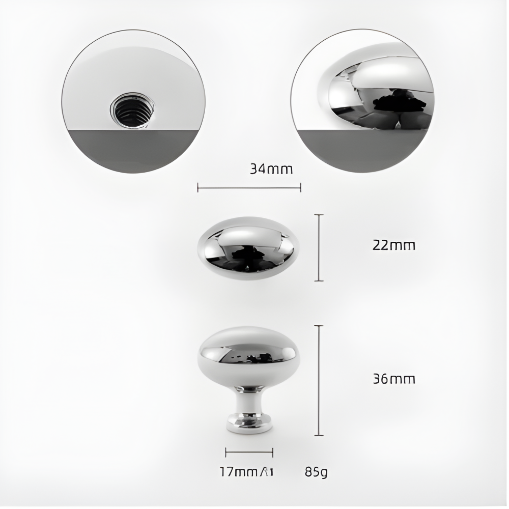 Eleganta Massiva Messingskåpsknoppar - Premium Italienskt Hantverk