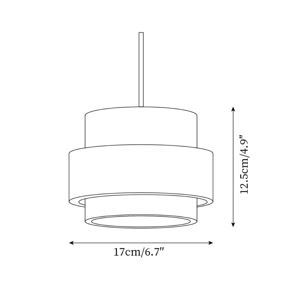 Elegant Travertin Sten Pendellampa – Cylindrisk Hänglampa i Japansk Stil