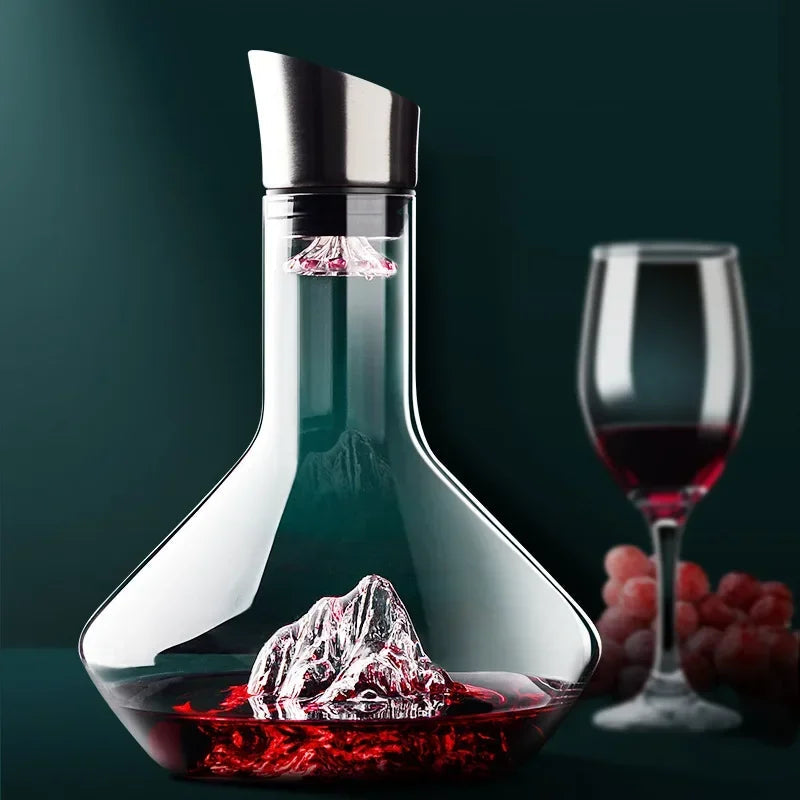 Elegant Handgjord Vinkaraff - 1500ml Blyfritt Kristall för Stilfull Bordsdekoration 2