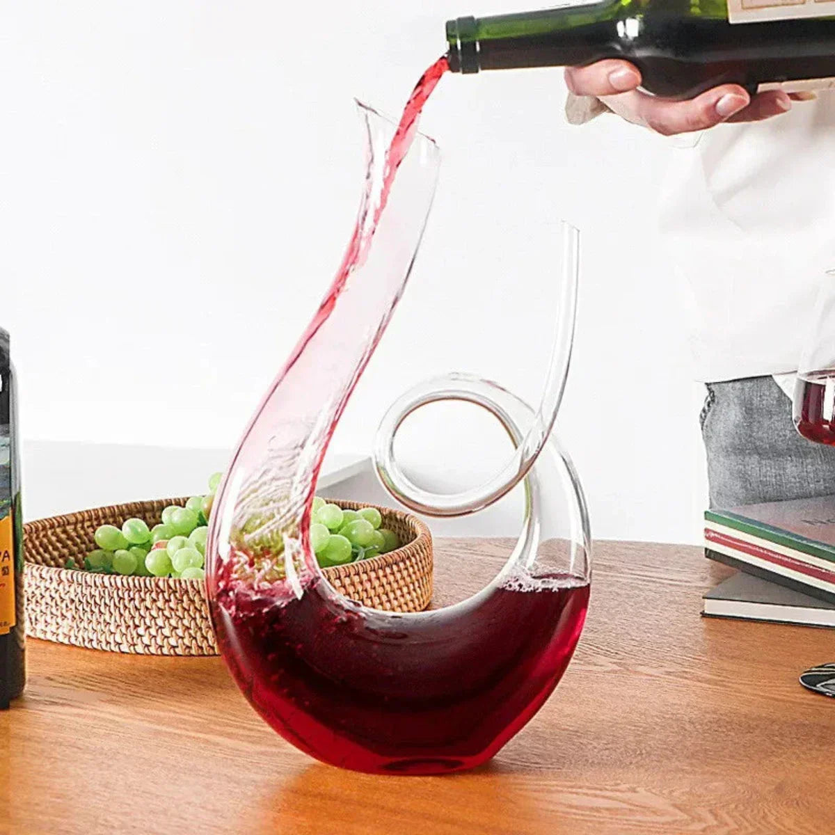 Elegant Handgjord Vinkaraff - Blyfritt Kristall 750 ml för Stilfull Vinupplevelse 3